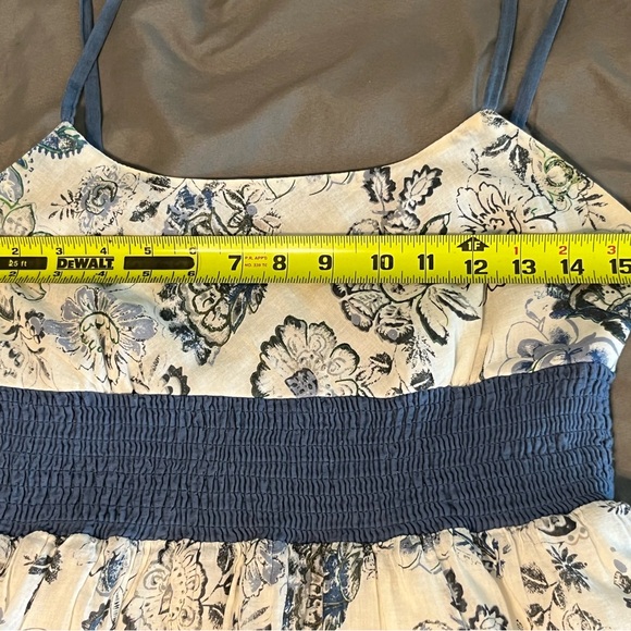 Boho blue flower slip dress size small - Picture 6 of 7
